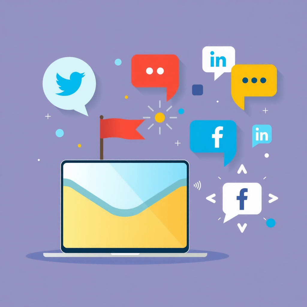 How to Reach Us – Contact ProductiveMint via Email, Form, or Social Media How to reach ProductiveMint – email, contact form, and social media icons illustration